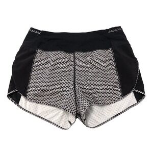 Lululemon Real Quick Short‎ *Perforated 3.5" Monochromic Black Womens 8 Workout